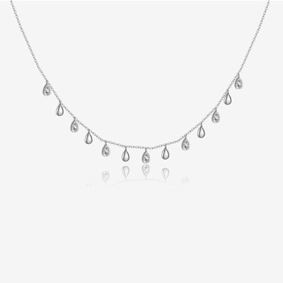 Collar Largo de Plata Esterlina 925 con Colgante de Circón en Forma de Pera - Image 6