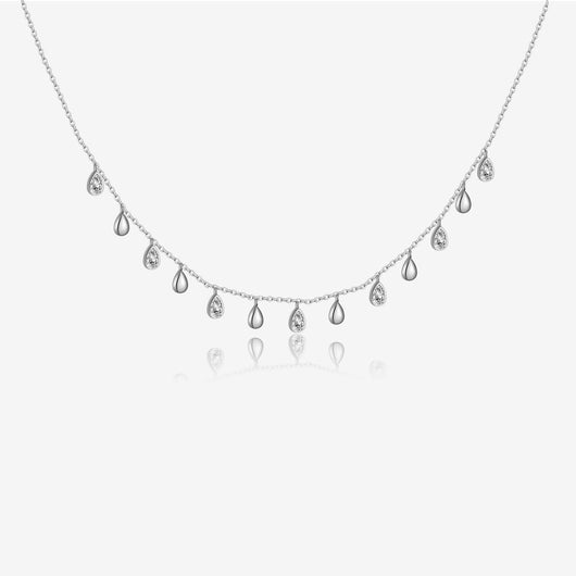 Collar Largo de Plata Esterlina 925 con Colgante de Circón en Forma de Pera - Image 6