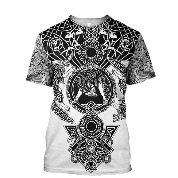 Sudadera 3D Viking Odín Streetwear Hipster Unisex