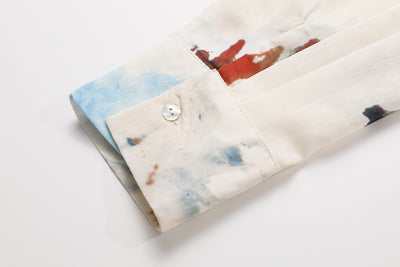 Blusa Suelta de Manga Larga con Estampado Francés de Nicho - Image 2