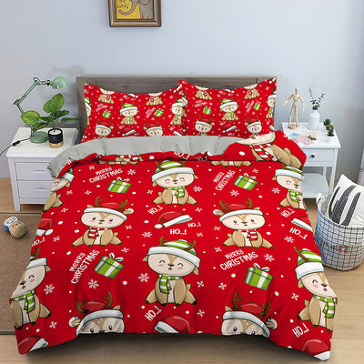 Juego de Cama Navideño Papá Noel Rojo - Diseño Digital 3 Piezas - Image 12