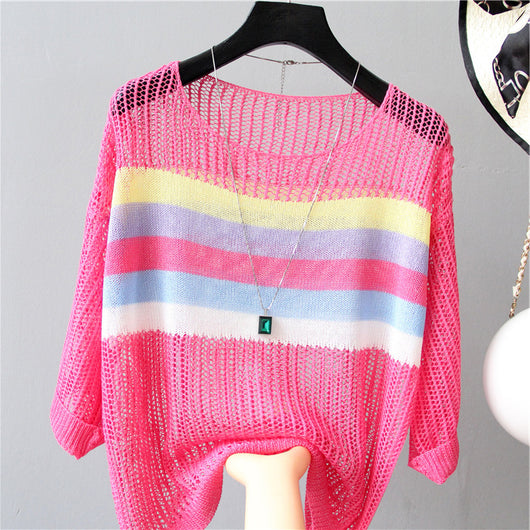 Blusa Suelta de Manga Ancha en Colores Pastel - Image 8