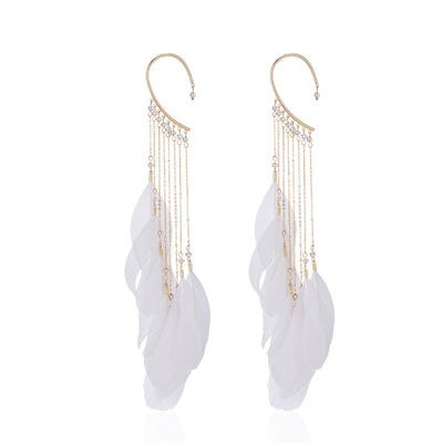 Aretes Bohemios con Plumas y Borlas - Image 5