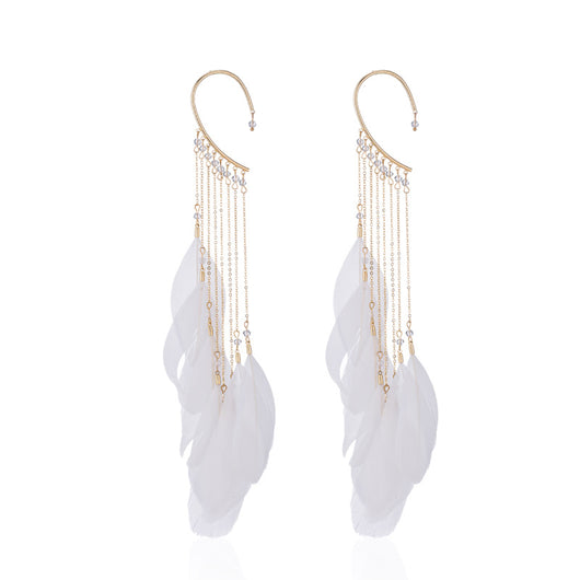Aretes Bohemios con Plumas y Borlas - Image 5