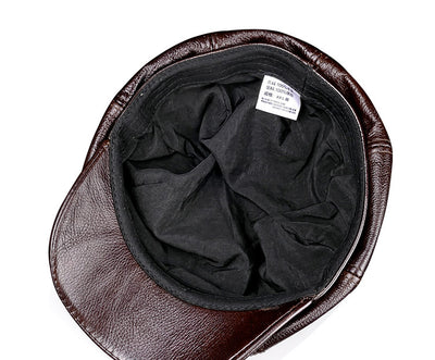 Boina Vintage de Cuero Octagonal para Hombre - Image 13