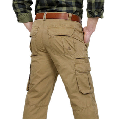 Pantalones Cargo Gruesos Casuales para Hombre - Corte Recto Algodón Puro - Image 6