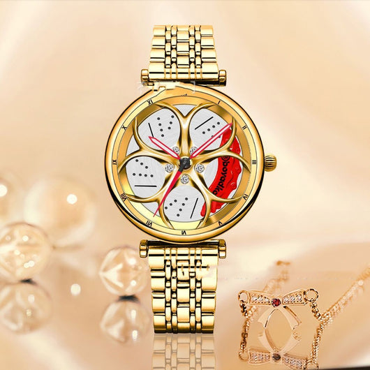 Reloj de Cuarzo Luminoso con Bisel Giratorio para Mujer - Image 9