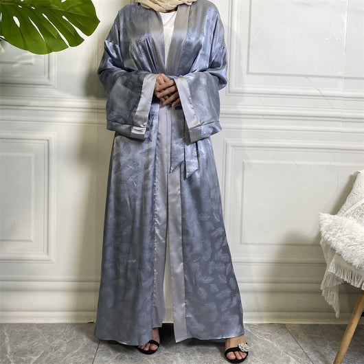 Bata Cardigan de Satén Estampado - Image 15