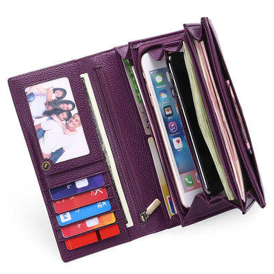 Cartera Larga de Cuero Genuino para Mujer - Diseño Europeo Premium - Image 3