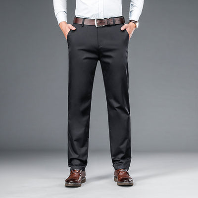 Pantalones de Vestir Hombre Corte Recto Ajuste Suelto con Elastano - Image 9