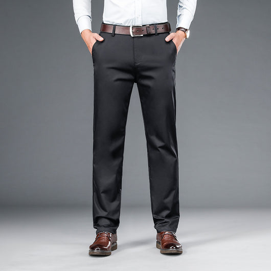 Pantalones de Vestir Hombre Corte Recto Ajuste Suelto con Elastano - Image 9