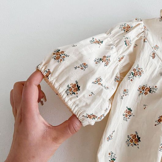 Blusa Infantil Primavera Estilo Coreano Floral Manga Larga - Image 3