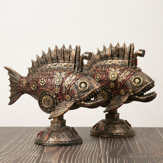 Decoración Steampunk Vintage: Ballena de Cobre Antiguo