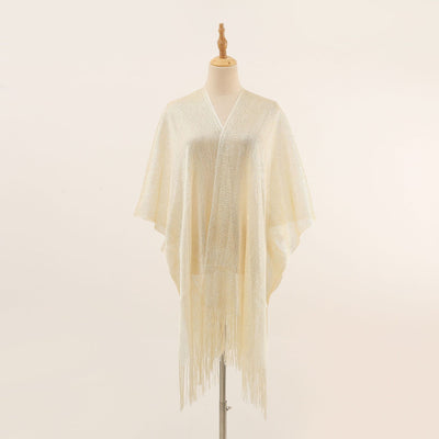 Pareo de Seda Gold y Silver - Blusa Playera con Abertura Lateral para Protección Solar - Image 15