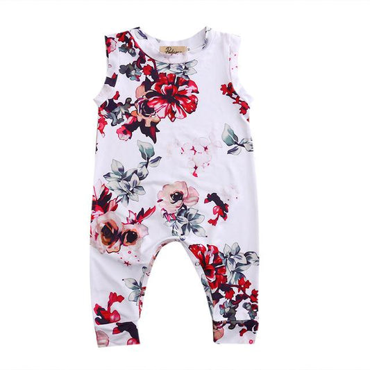 Enterizo Floral sin Mangas