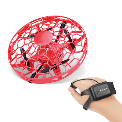 Gold mini UFO drone with a spherical protective cage and black propellers, sold as a 3-piece set. - Image 58