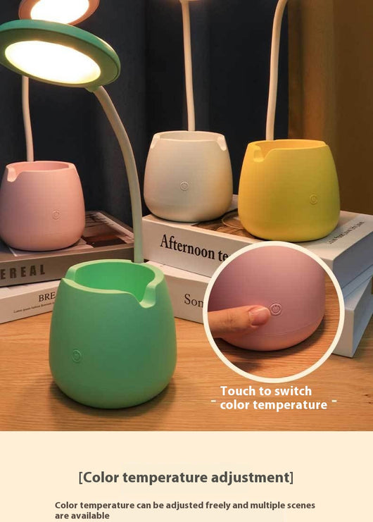 Lámpara de Escritorio LED Multifuncional con Organizador y Carga USB - Image 6