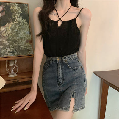 Camiseta Tejida Sin Mangas con Espalda Abierta para Primavera - Image 11