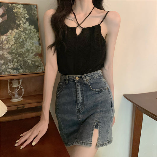 Camiseta Tejida Sin Mangas con Espalda Abierta para Primavera - Image 11