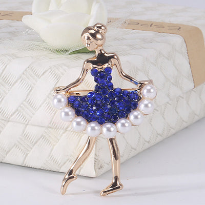 Broche Bailarina con Perlas y Cristales - Accesorio Deportivo para Mujeres - Image 6