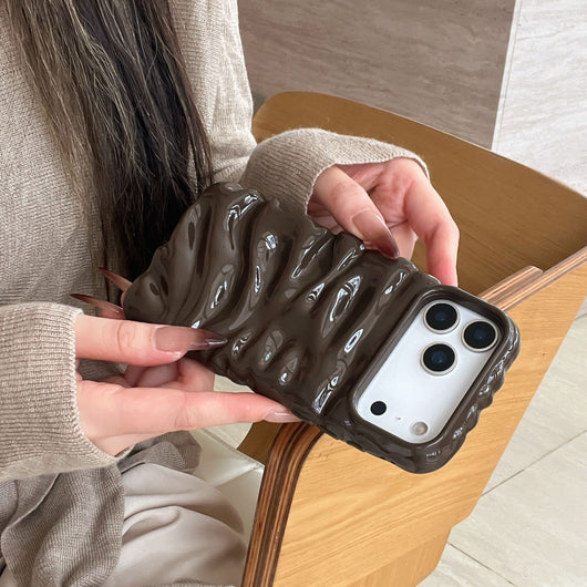 Funda Plisada 3D con Patrón Crema para Carcasas Lisas - Image 12