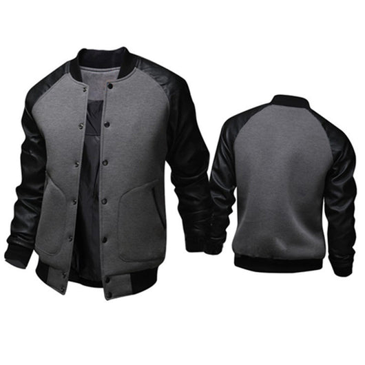 Chamarra de Béisbol para Hombre con Bolsillo de Cuero - Image 3