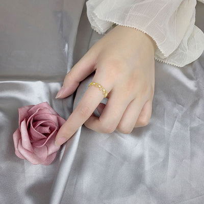 Anillo de Plata Hueco Amor Dedo Índice Lujo