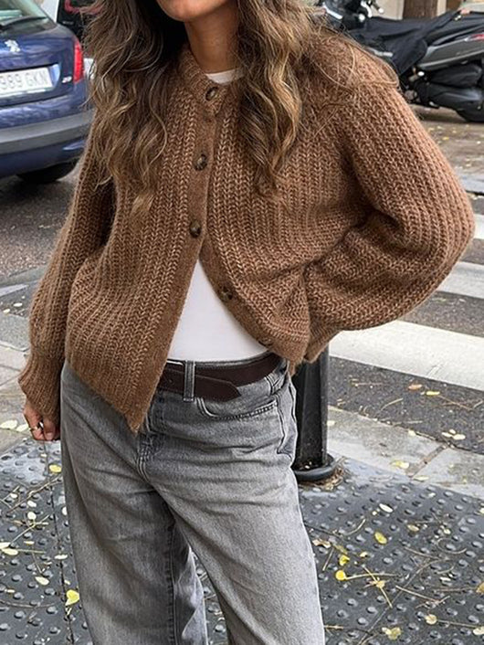 Suéter Camisero Minimalista de Manga Larga para Mujer - Image 16