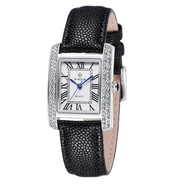 Reloj de pulsera para mujer con correa de cuero