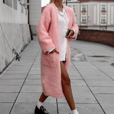 Abrigo Suéter Elegante Suelto con Bolsillos para Mujer - Otoño e Invierno - Image 3