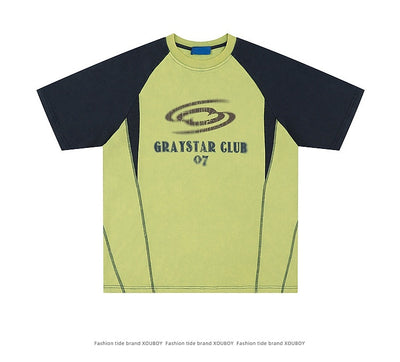 Camiseta Raglan Hip Hop con Estampado de Letras para Hombre - Image 17