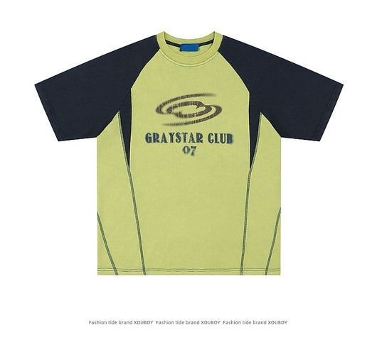 Camiseta Raglan Hip Hop con Estampado de Letras para Hombre - Image 17