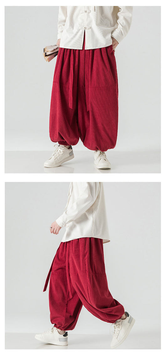 Pantalones Harem Sueltos para Hombre con Puños Elásticos - Image 13