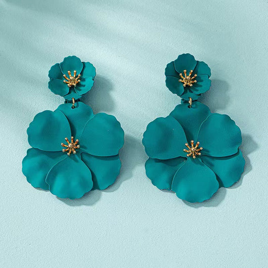 Aretes Largos Mori Girl con Flores Retro Estilo Europeo y Americano - Image 6