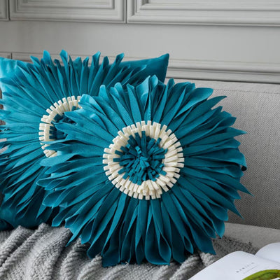 Almohada Decorativa Floral Lujo - Diseño Girasol y Crisantemo - Image 5
