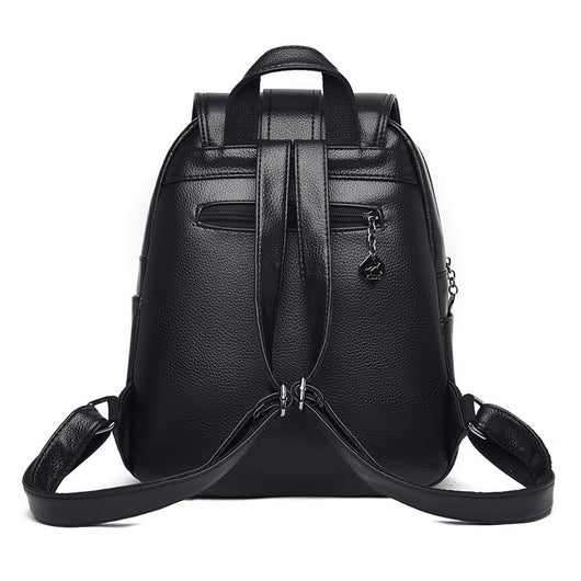 Mochila Casual de Cuero Suave con Cinturón Decorativo - Image 4