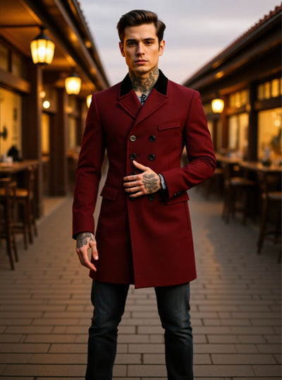 Abrigo de Lana Forrado para Hombre - Otoño e Invierno - Image 6
