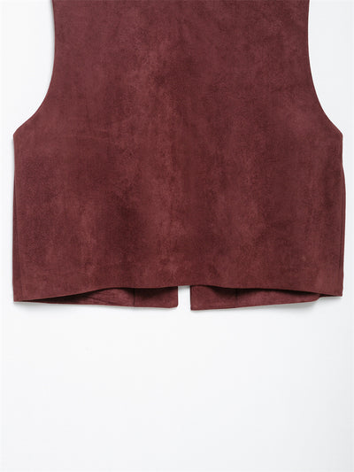 Chaleco de Gamuza con Bordados - Estilo Europeo y Americano para Mujer - Image 12