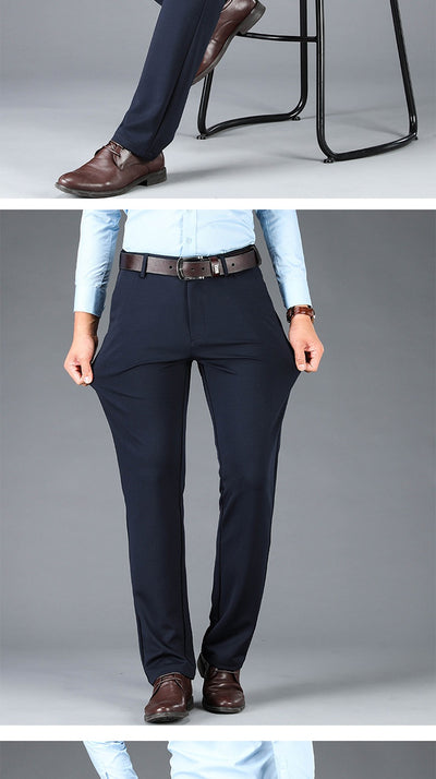 Pantalones Casuales Ejecutivos Stretch Corte Recto para Hombre - Image 21