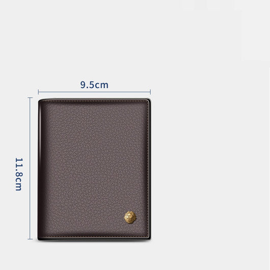 Cartera Vertical de Cuero Genuino - Diseño Ejecutivo Coreano - Image 5