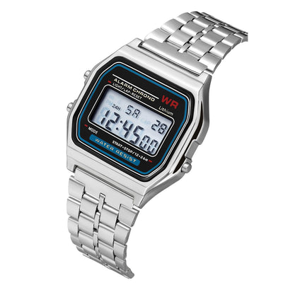 Reloj Electrónico WR F91W con Pulsera de Acero - Image 9