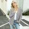 Cardigan Tejido Mujer V-Escote Algodón y Cachemira Manga Larga