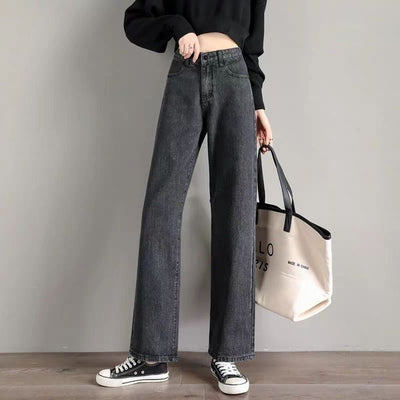 Jeans Cintura Alta Mujer Recto Holgado - Image 3