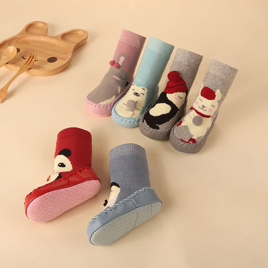 Calcetines Antideslizantes para Bebé con Diseño Infantil y Suela Reforzada
