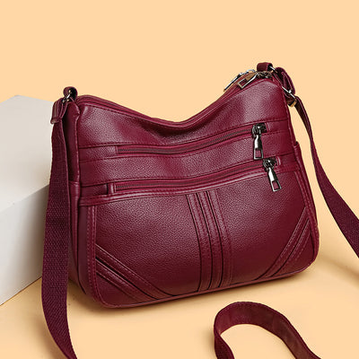 Bolso Crossbody de Cuero Suave Texturizado para Mujer - Image 2