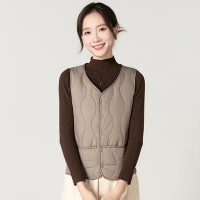 Chaleco Acolchado Térmico Ajustado para Mujer con Forro Polar - Image 6