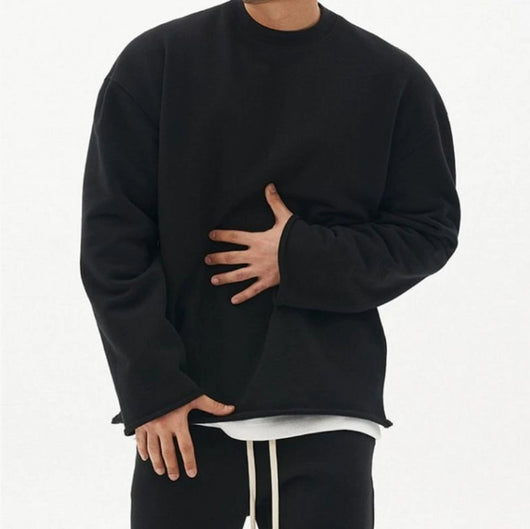 Camiseta Manga Larga Blanca Hombre Algodón Puro Oversized - Image 6