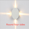 Modern Simple Square Round LED Aluminum Wall Light Warm Round 9 W