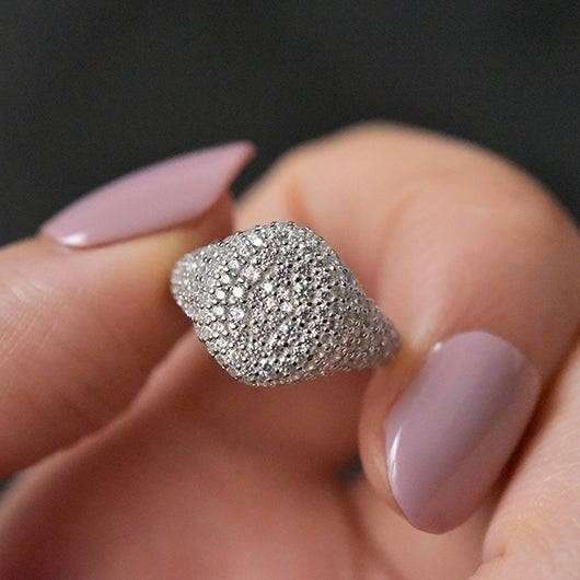 Anillo de Plata 925 Cuadrado Diamantado Estilo Minimalista Frío - Image 7