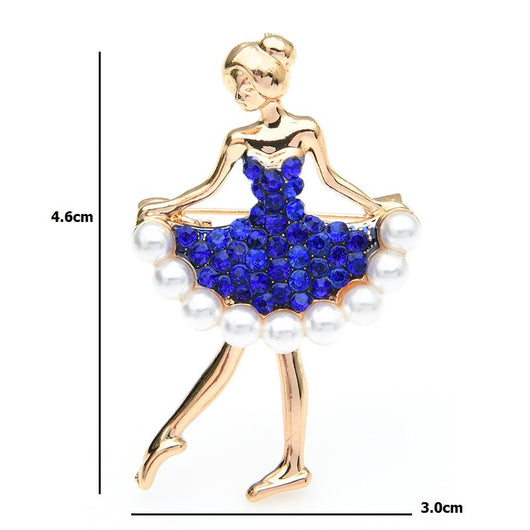 Broche Bailarina con Perlas y Cristales - Accesorio Deportivo para Mujeres - Image 5